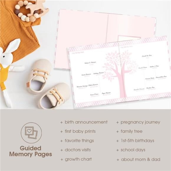 Baby Memory Book, First 5 Years Baby Milestone Book, Pregnancy - Picture 5 of 7